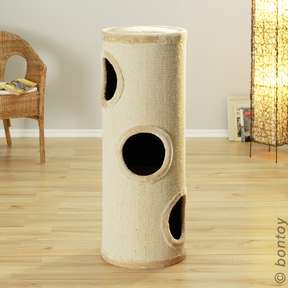 Bontoy Katzenturm BUDDY I mit 3 &Ouml;ffnungen I creme I 99cm