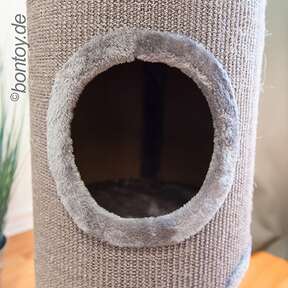 Bontoy Katzenturm BUDDY I mit 3 &Ouml;ffnungen I grau I 99cm