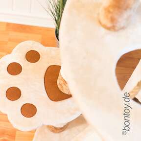 Bontoy Kratzbaum LOU I creme/braun I 145 cm I mit gro&szlig;er Liegefl&auml;che.