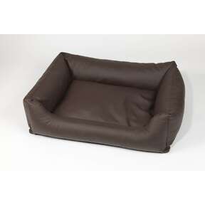 Hundek&ouml;rbchen I Box Bett Saddle I Kunstleder I mocca