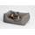 Hundek&ouml;rbchen Box Bett Saddle Kunstleder taupe grau