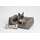 Hundek&ouml;rbchen Box Bett Saddle Kunstleder taupe grau