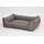 Hundek&ouml;rbchen Box Bett Saddle Kunstleder taupe grau