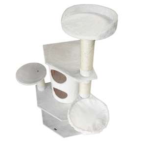 Bontoy Kratzbaum BETTY PRO I creme/wei&szlig; I Eckkratzbaum