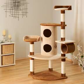 Bontoy Kratzbaum BETTY creme/braun 150 cm Eckkratzbaum