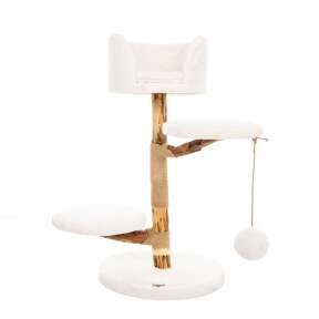 BONTOY Kratzbaum Dobby mit Naturholzstamm  in creme 92cm