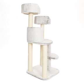 BONTOY Kratzbaum Jerry in grau/wei&szlig; 126cm