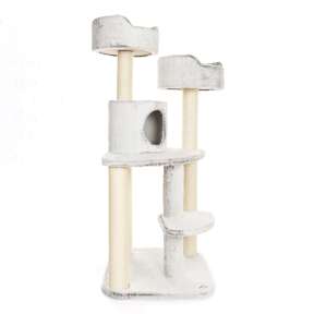 BONTOY Kratzbaum Jerry in grau/wei&szlig; 126cm