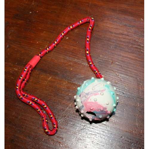 Bontoy Hundespielball mit Seil I 40 cm I mit Gl&ouml;ckchen